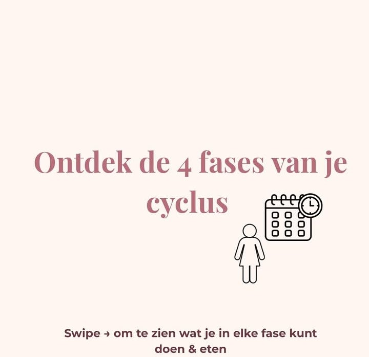 Instagram-post van NouréWomb over de vier fases van je cyclus